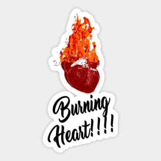 Burning Heart Sticker